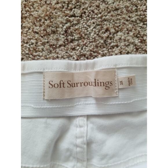 Soft Surroundings The Ultimate Denim‎ Pull On Straight Crop Jeans White Size 2X - Picture 8 of 10